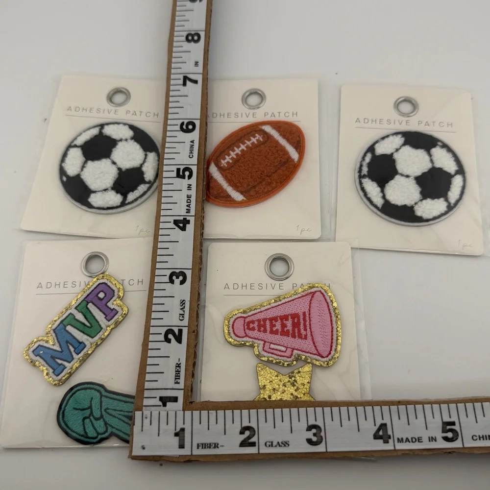 Sports & Cheer Adhesive Patches - Lot of 5 Packs